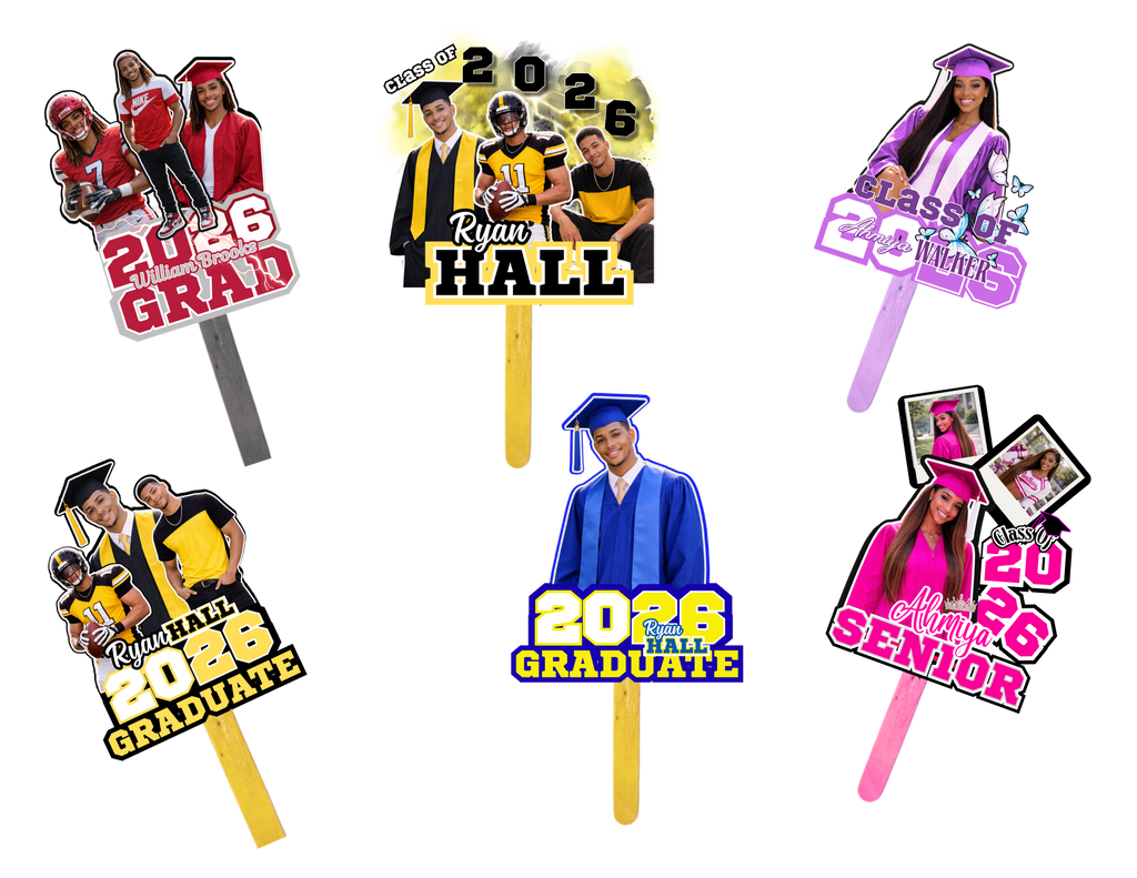 Editable Graduation Fan Template – Custom Photo Grad Fan Canva Design for Class of 2026