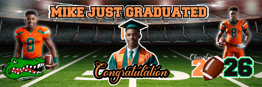 Editable Graduation Banner Template | Canva Grad Banner | Class of 2026 Custom Banner | Printable Graduation Party Decor