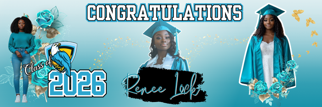 Editable Graduation Banner Template | Canva Grad Banner | Class of 2026 Custom Banner | Printable Graduation Party Decor