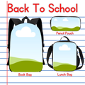 Back to School Backpack Mockup Bundle | Book Bag, Lunch Bag & Pencil Pouch Sublimation Mockups |  Digital Download