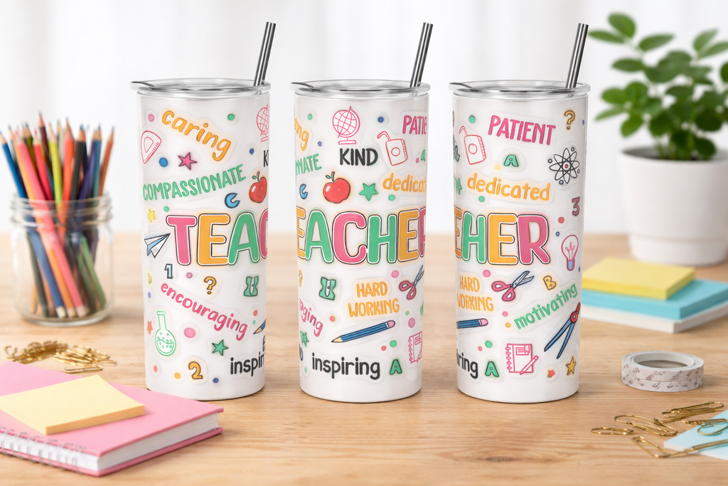 Teacher Appreciation Tumbler Templates (20oz Wrap Designs)