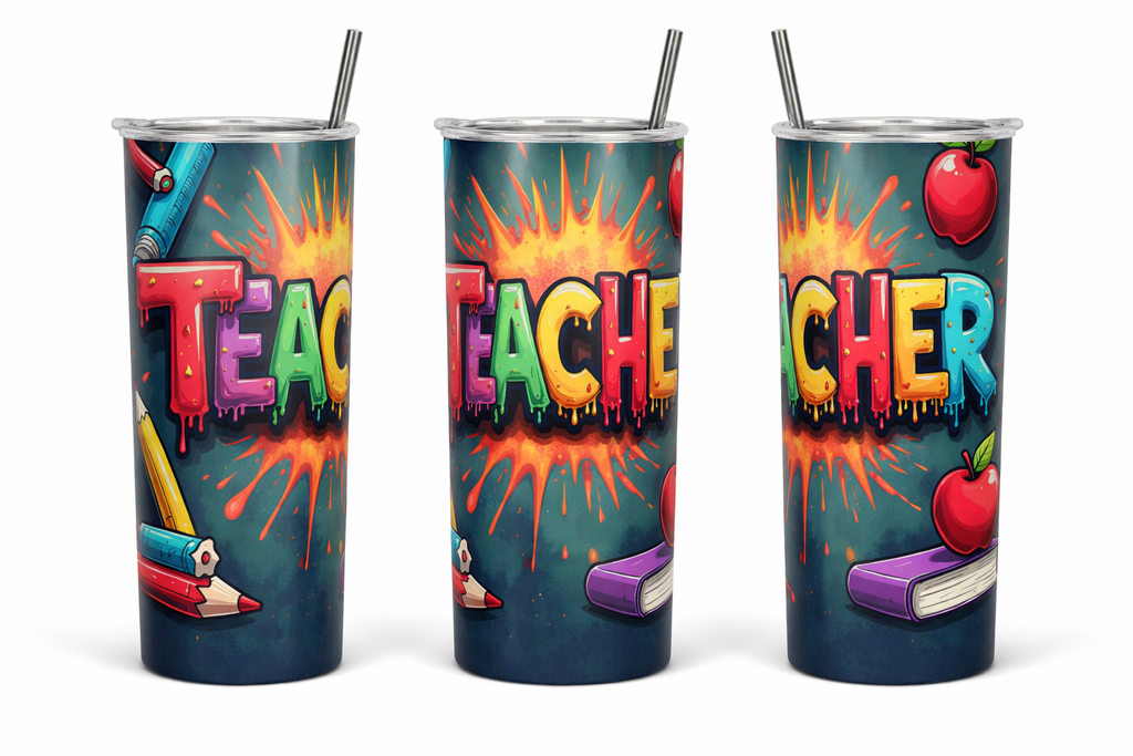 Teacher Appreciation Tumbler Templates (20oz Wrap Designs)