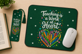 Teaching Is a Work of Heart Mouse Pad & Bookmark Template Set