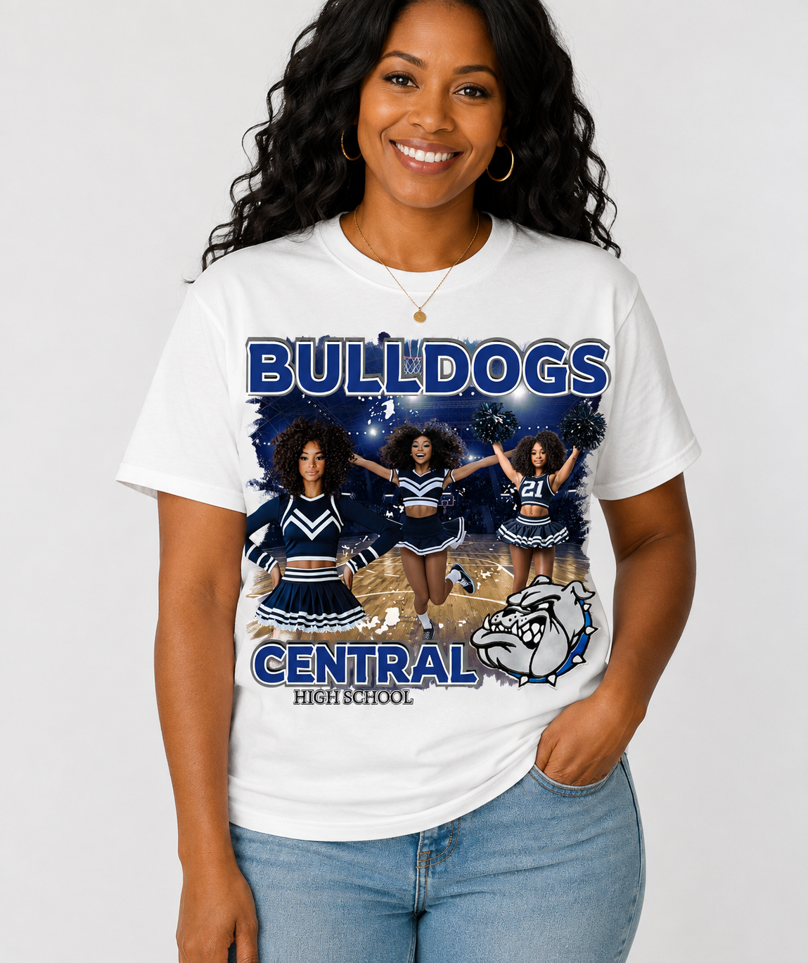 45 Editable Football & Cheer Templates Bundle | 30 Football + 15 Cheer Designs | Custom Sports Shirt Photo Templates for Crafters