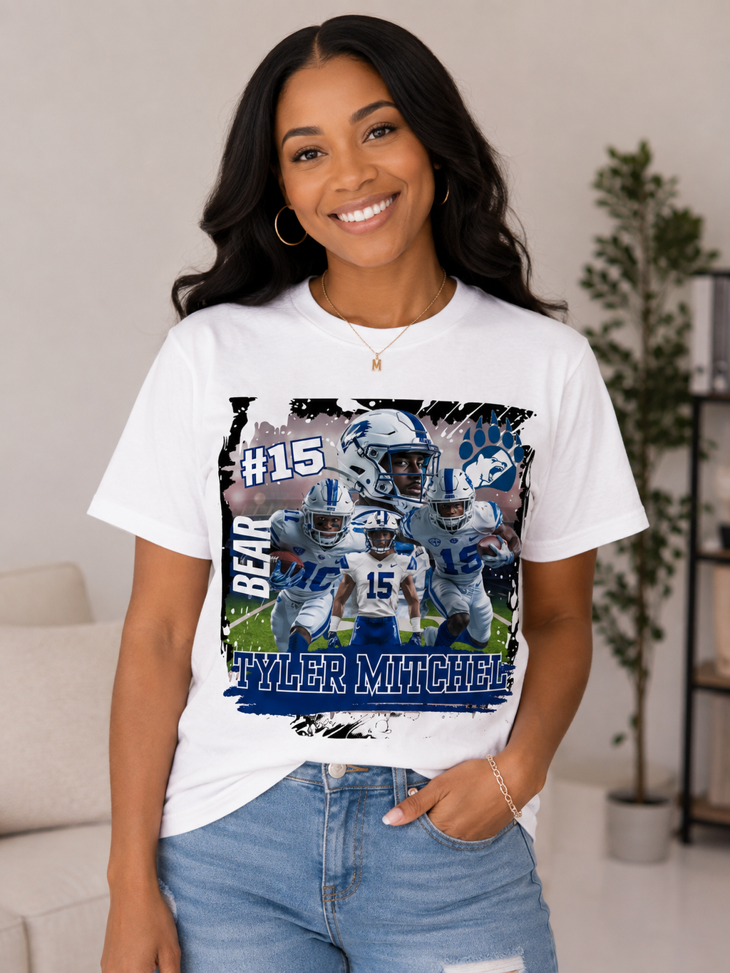 45 Editable Football & Cheer Templates Bundle | 30 Football + 15 Cheer Designs | Custom Sports Shirt Photo Templates for Crafters