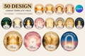 50 In Loving Memory Canva Template Pack | Editable Memorial Button & Sticker Digital Designs for Crafters, Sublimation & Print Businesses