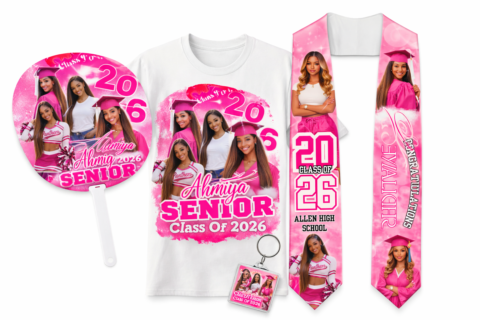 Class of 2026 Graduation Bundle | Custom Shirt, Stole, Tumbler & Personalized Photo Set