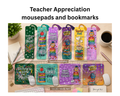 Teacher Appreciation Bookmark & Mouse Pad Bundle | 5 Cute Teacher Designs | Sublimation PNG Files | Teacher Gift Templates | Instant Download