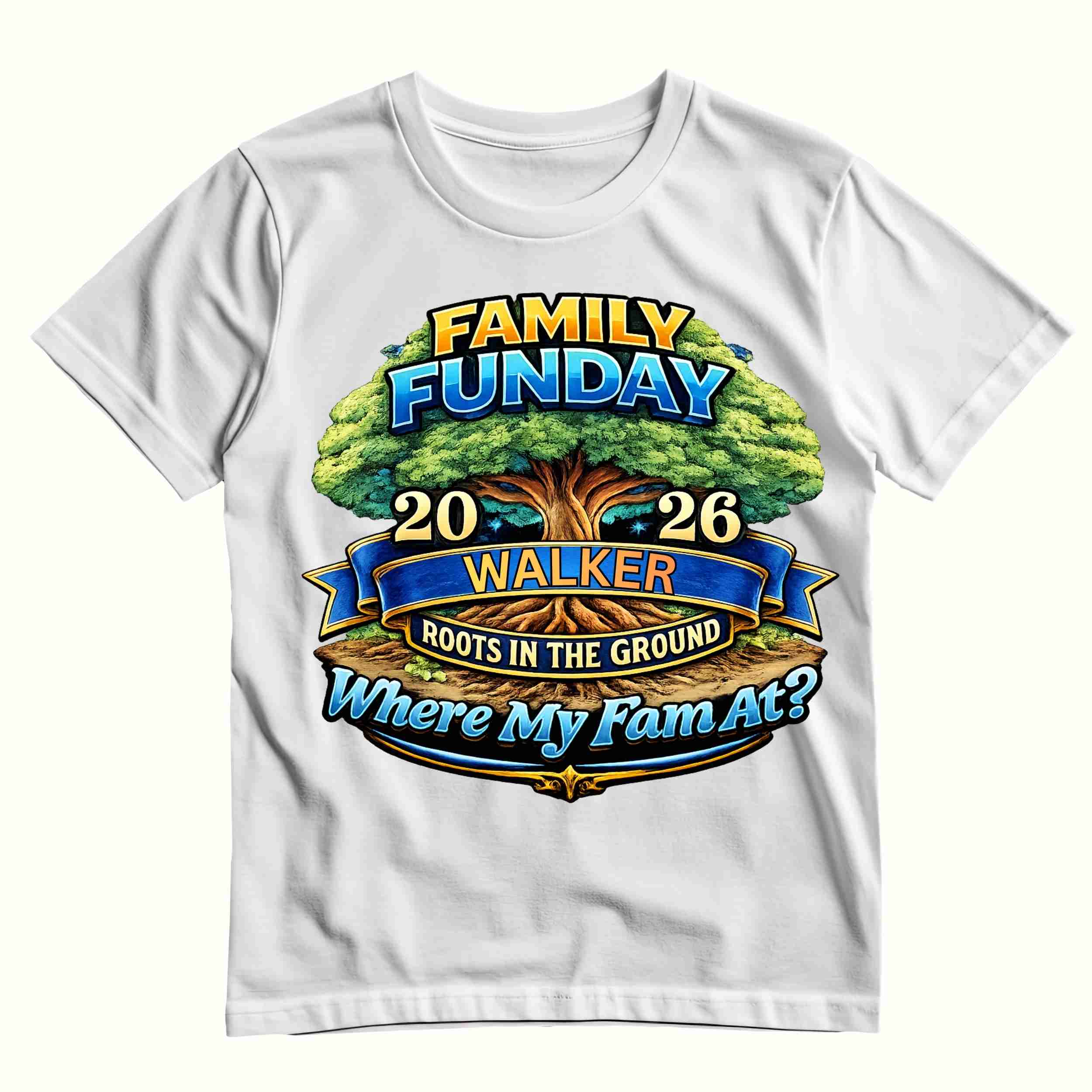 Family Fun Day Editable Template | Personalized Family Reunion Design with Custom Last Name