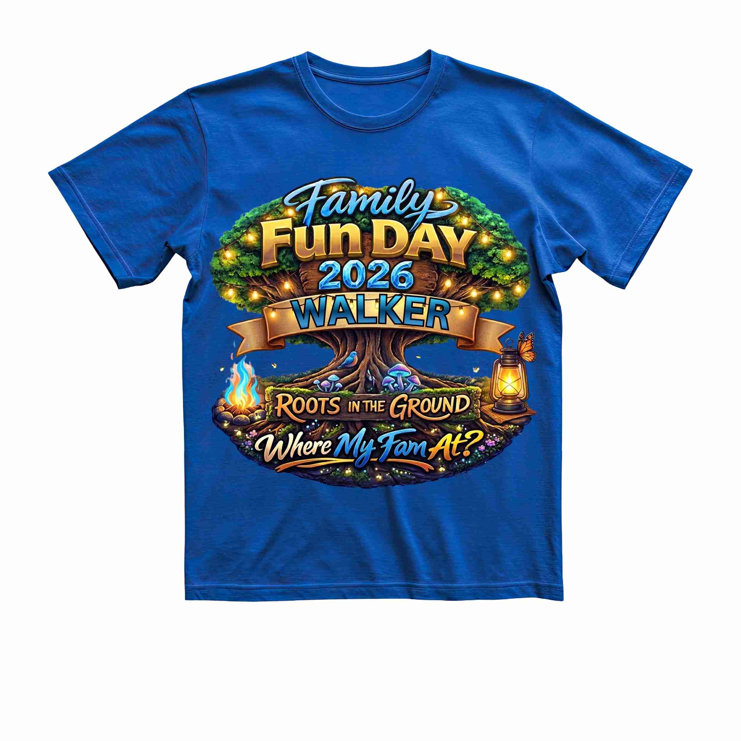 Family Fun Day Editable Template | Personalized Family Reunion Design with Custom Last Name