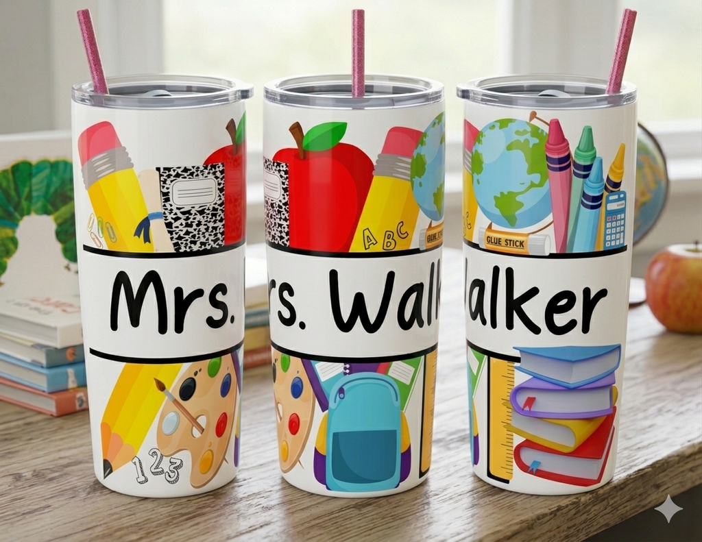Teacher Appreciation Tumbler Templates (20oz Wrap Designs)