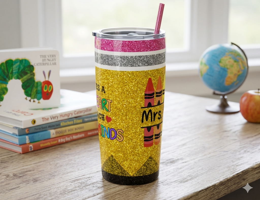 Teacher Appreciation Tumbler Templates (20oz Wrap Designs)