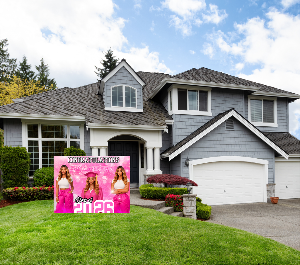 Editable Graduation Yard Sign Templates – Custom Grad Canva Designs for Class of 2026