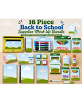 School Supplies Blanks Drag & Drop Mockup Templates , Canva Mockups for Crafters, Back to school supply mock up