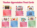 Teacher Appreciation Treat Card Bundle (7 Designs) | Editable Canva Templates | Gift Card Holders & Printables
