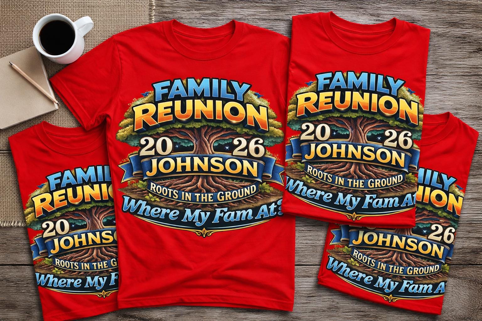 Custom Family Reunion 2026 Shirt, Custom Family Reunion T-Shirt, Roots In The Ground Tee, Personalized Reunion Shirts, Where My Fam At