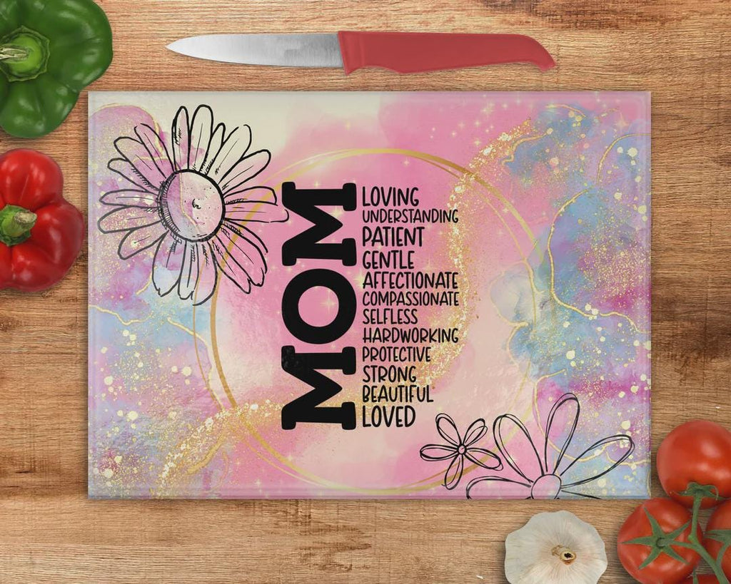 Custom Glass Cutting Board, Personalized Kitchen Gift, Housewarming, Wedding Decor, Wedding Gift, New Home Gift, Mother's Day Gift
