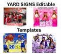 Editable Graduation Yard Sign Templates – Custom Grad Canva Designs for Class of 2026