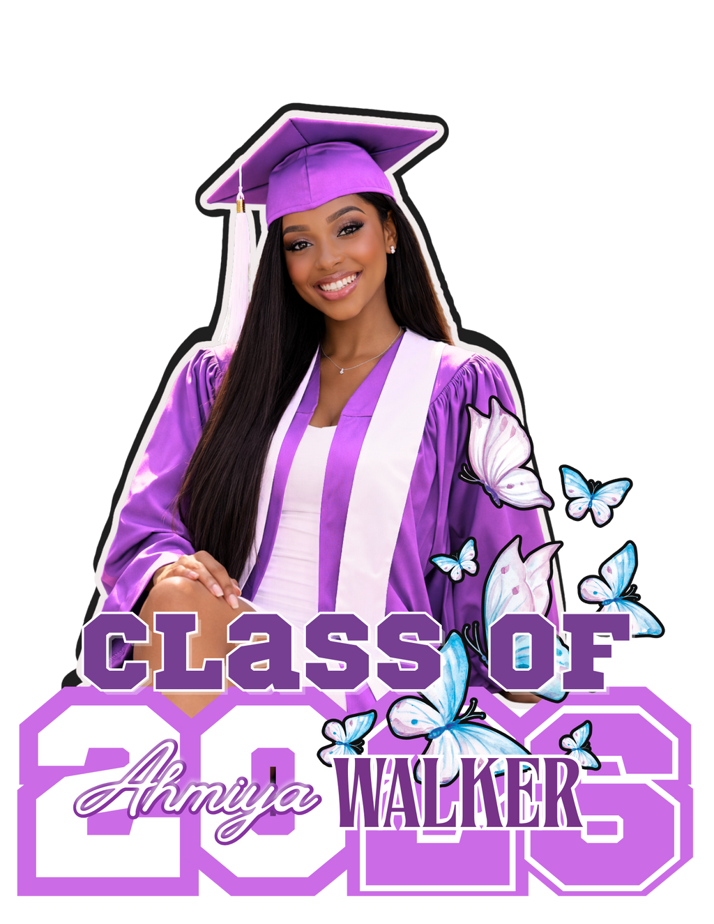 Editable Graduation Fan Template – Custom Photo Grad Fan Canva Design for Class of 2026
