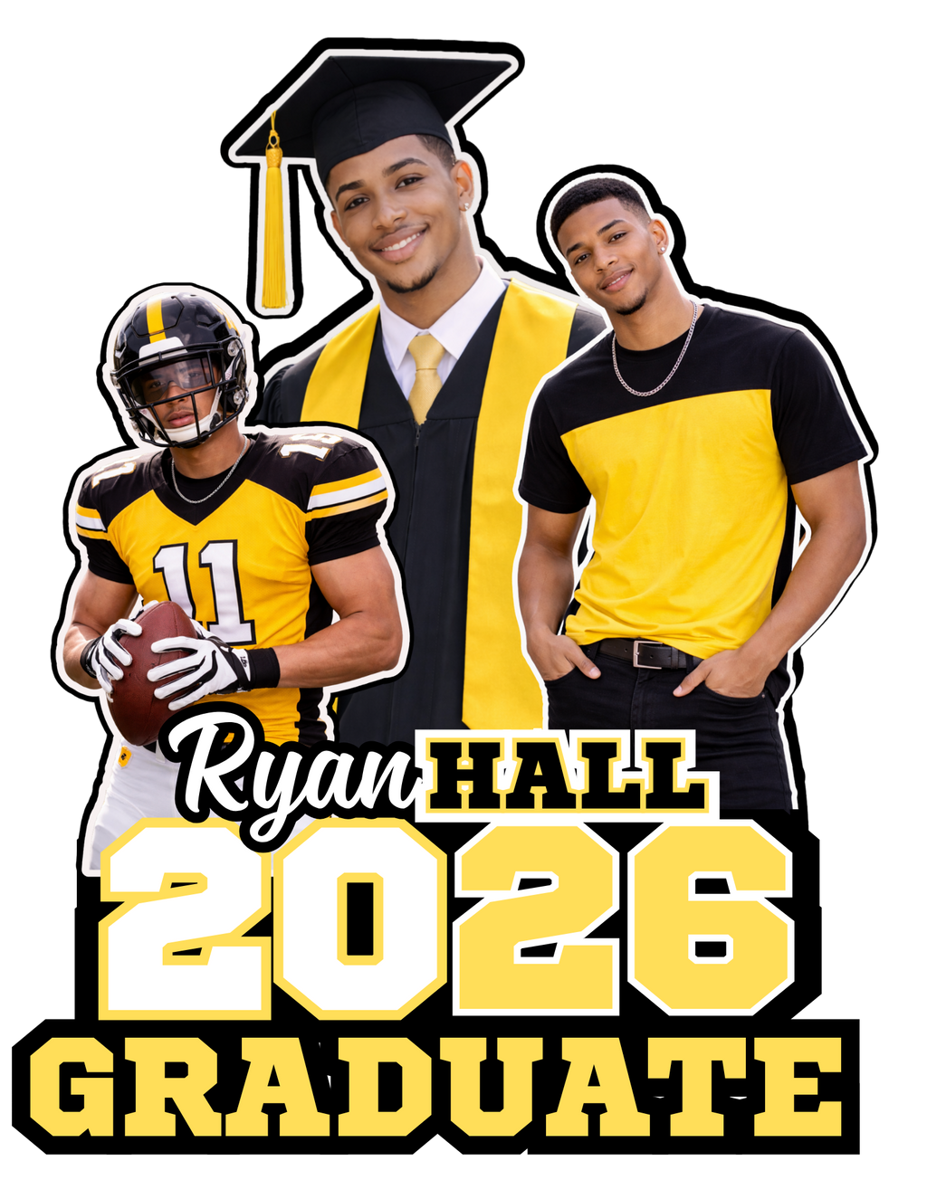 Editable Graduation Fan Template – Custom Photo Grad Fan Canva Design for Class of 2026